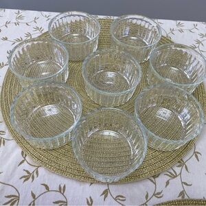 Set of 8 Clear Ramekins Bowls